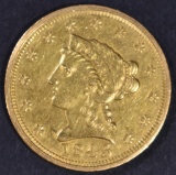 1843 $2.5 GOLD LIBERTY  NICE BU