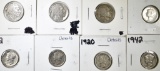 LOT OF 8 MIXED TYPE COINS: