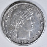 1898-S BARBER QUARTER CH AU