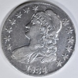 1834 BUST HALF DOLLAR AU