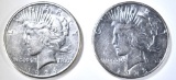 1923-S AU & 24-S XF/AU PEACE DOLLARS