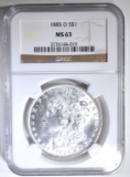 1885-O MORGAN DOLLAR NGC MS-63