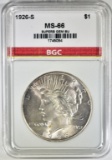 1926-S PEACE DOLLAR BGC SUPERB GEM BU