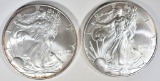 2006 & 2007 BU AMERICAN SILVER EAGLES