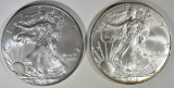 2010 & 2012  BU AMERICAN SILVER EAGLES