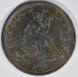 1861 SEATED LIBERTY QUARTER AU/BU