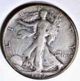 1919-S WALKING LIBERTY HALF VF