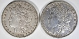 1892-O XF CLEANED & 1902 XF MORGAN DOLLARS