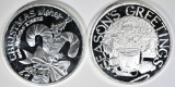 2-2020 HOLIDAY ONE OUNCE .999 SILVER ROUNDS