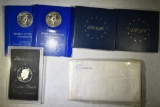 2- 1976-S 3PC SILVER SETS, 1971-S SILVER IKE, 1978