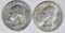 1937-D AU & 38 CH BU WASHINGTON QUARTERS