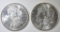 1885-O & 1887 MORGAN DOLLARS CH BU