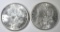 1889 & 1921 MORGAN DOLLARS CH BU