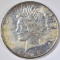 1927-S PEACE DOLLAR, CH BU TONED