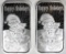 2-2020 HAPPY HOLIDAYS 1oz .999 SILVER BARS