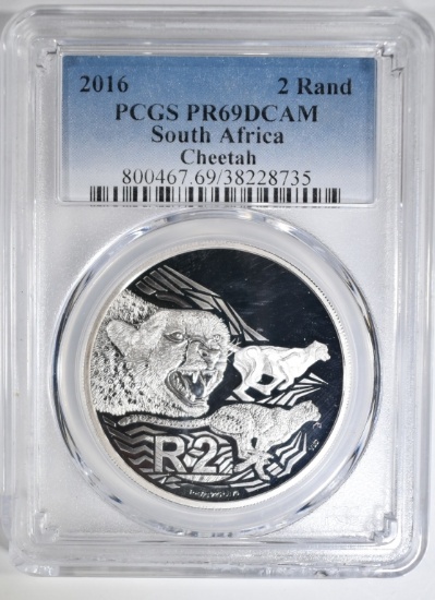 2016 S. AFRICA CHEETAH PCGS PR-69 DCAM