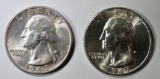 1943-S & 47-D WASHINGTON QUARTERS BU