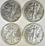 4-1936 WALKING LIBERTY HALVES AU/UNC