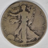 1919-D WALKING LIBERTY HALF DOLLAR VG