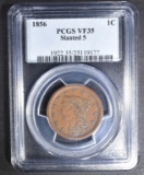 1856 LARGE CENT PCGS VF-35