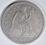 1860-O SEATED LIBERTY DOLLAR  AU