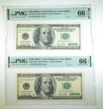 2 2006A $100 FED. RES. NOTE DALLAS PMG 66 EPQ