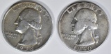 1938-S AU & 40-D XF WASHINGTON QUARTERS