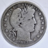 1892-S BARBER HALF DOLLAR VG