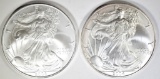 2004 & 2005 BU AMERICAN SILVER EAGLES