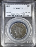 1833 LARGE CENT, PCGS F-15