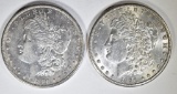 2 1890-S MORGAN DOLLARS AU/BU