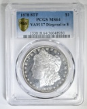 1878 8TF MORGAN DOLLAR  PCGS MS-64