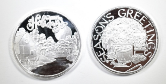 2-2020 1oz .999 HOLIDAY SILVER ROUNDS