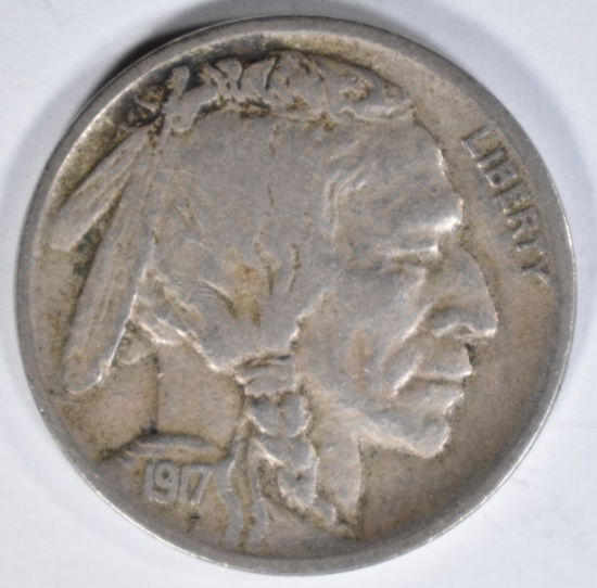 1917-D BUFFALO NICKEL VF