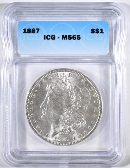 1887 MORGAN DOLLAR ICG MS-65