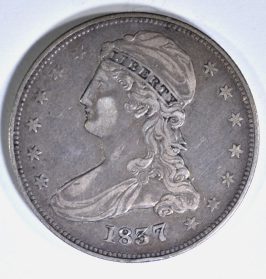 1837 BUST HALF DOLLAR XF/AU