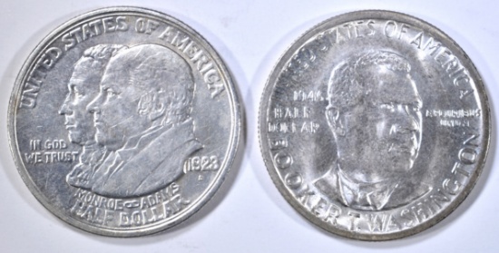 1923-S MONROE AU & 1946 BTW BU COMMEMS