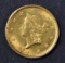 1851 $1 GOLD LIBERTY  GEM ORIG UNC