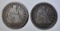 1853 VG & 1876 VF SEATED LIBERTY QUARTERS