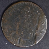 1787 CONNECTICUT XF/AU COPPER MAILED BUST