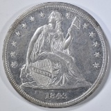 1843 SEATED LIBERTY DOLLAR AU/BU