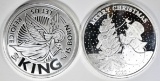 2-2020 HOLIDAY ONE OUNCE .999 SILVER ROUNDS