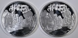 2-2020 HAPPY HOLIDAYS 1oz SILVER ROUNDS