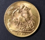 1928 BRITISH GOLD SOVEREIGN .2354 oz AGW