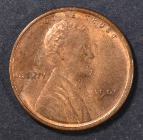 1909 VDB LINCOLN CENT CH/GEM BU RB