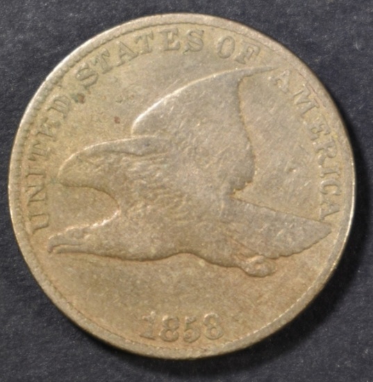 1858 FLYING EALGE CENT VF