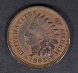 1864 BRONZE INDIAN HEAD CENT  XF/AU