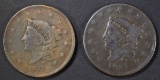 1817 & 1835 LARGE CENTS VG