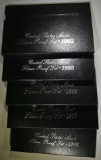 1992, 93, 95, 96 & 98 U.S. SILVER PROOF SETS