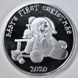 2020 BABY'S FIRST CHRISTMAS 1oz .999 SILVER ROUND